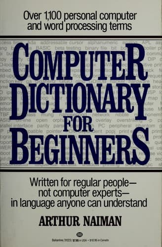 Tapa de Computer dictionary for beginners