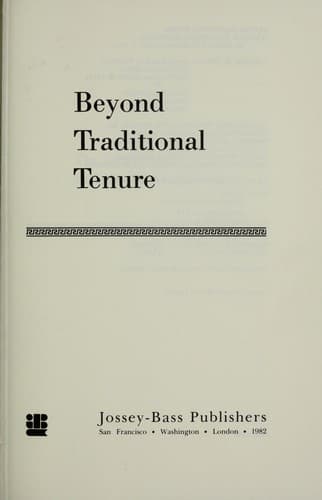 Tapa de Beyond traditional tenure