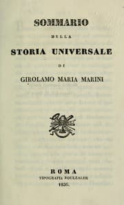 Tapa de Sommario della storia universale