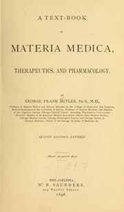 Tapa de A text-book of materia medica, therapeutics, and pharmacology