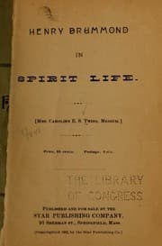Tapa de Henry Drummond in spirit life