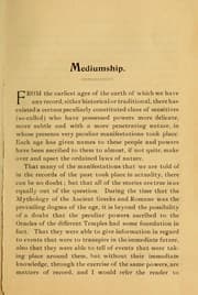 Tapa de Mediumship and its development, and how to mesmerize to assist development