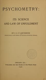 Tapa de Psychometry: its science and law of unfoldment