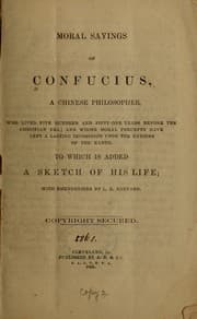Tapa de Moral sayings of Confucius