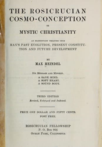 Tapa de The Rosicrucian cosmo-conception