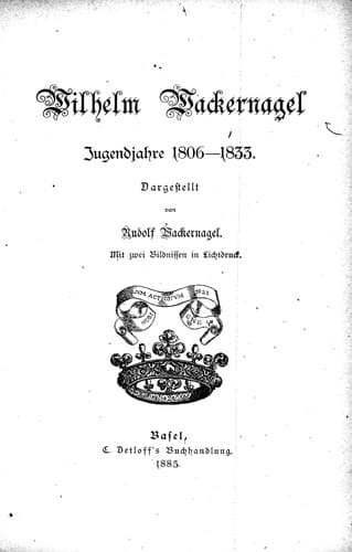 Tapa de Wilhelm Wackernagel