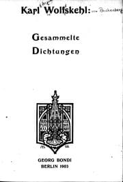 Tapa de Gesammelte Dichtungen