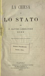 Tapa de La chiesa e lo stato