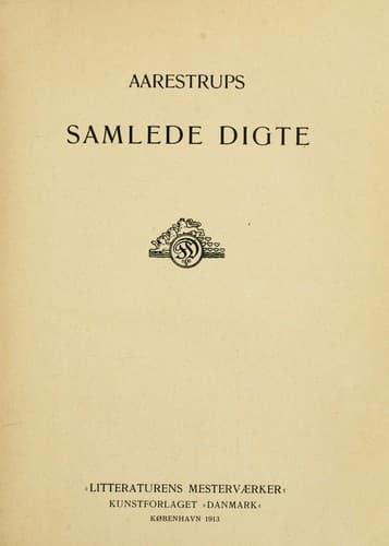 Tapa de Aarestrups samlede digte