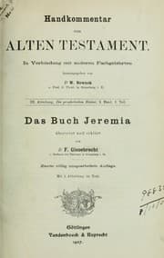 Tapa de Handkommentar zum Alten Testament in Verbindung mit anderen Fachgelehrten
