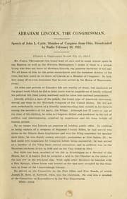Tapa de Abraham Lincoln, the Congressman