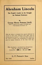 Tapa de Abraham Lincoln, the people's leader in the struggle for national existence