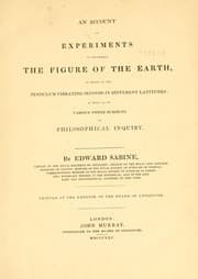 Tapa de An account of experiments to determine the figure of the earth