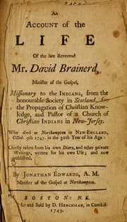 Tapa de An Account of the late Reverend Mr. David Brainerd
