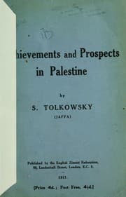 Tapa de Achievements and prospects in Palestine