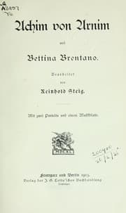 Tapa de Achim von Arnim