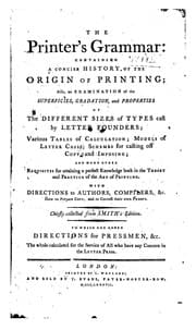 Tapa de The Printer's Grammar: