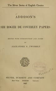 Tapa de Addison's Sir Roger de Coverley papers