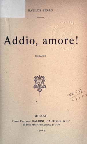 Tapa de Addio, amore