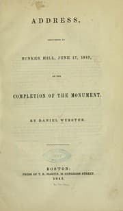 Tapa de Address, delivered at Bunker Hill