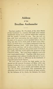 Tapa de Address of the Brazilian ambassador
