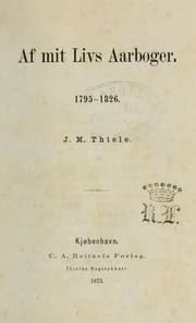 Tapa de Af mit livs aarbøger, 1795-1826