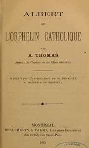 Tapa de Albert, ou, L'Orphelin catholique