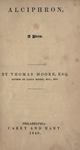 Tapa de Alciphron, a poem