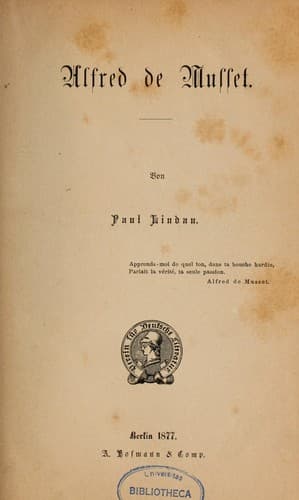 Tapa de Alfred de Musset