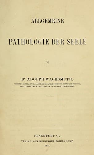 Tapa de Allgemeine Pathologie der Seele