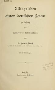 Tapa de Alltagsleben einer deutschen Frau zu Anfang des achtzehnten Jahrhunderts
