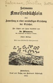 Tapa de Ameisenbüchlein; oder, Anweisung zu einer vernünftigen Erziehung der Erzieher