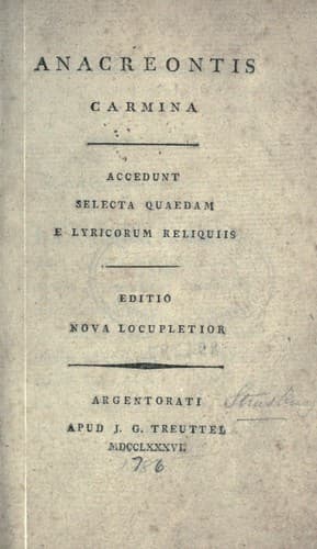 Tapa de Anacreontis Carmina