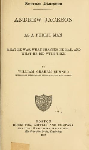 Tapa de Andrew Jackson as a public man