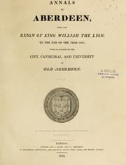 Tapa de Annals of Aberdeen