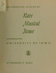 Tapa de An annotated catalog of rare musical items in the libraries of the University of Iowa