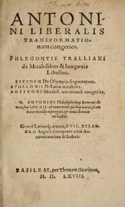 Tapa de Antonini Liberalis Transformationum congeries