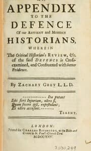 Tapa de An appendex to the Defence of our antient and modern historians