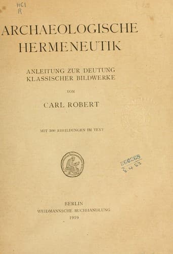 Tapa de Archaeologische Hermeneutik