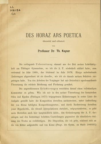 Tapa de Ars poetica