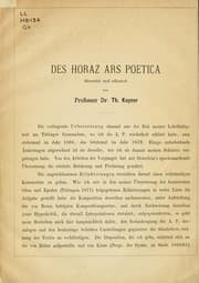 Tapa de Ars poetica