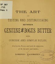 Tapa de The art of testing and distinguishing between genuine and bogus butter with concise and simple rules