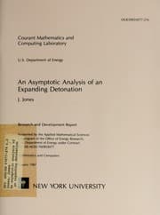 Tapa de An asymptotic analysis of an expanding detonation