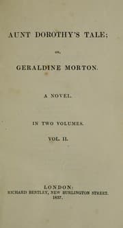 Tapa de Aunt Dorothy's tale, or, Geraldine Morton