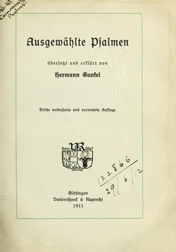 Tapa de Ausgewählte Psalmen