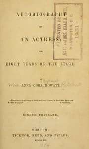 Tapa de Autobiography of an actress