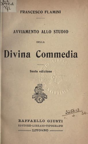 Tapa de Avviamento allo studio della Divina Commedia