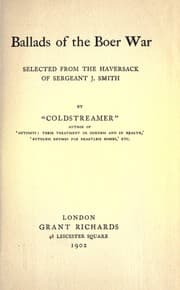 Tapa de Ballads of the Boer War