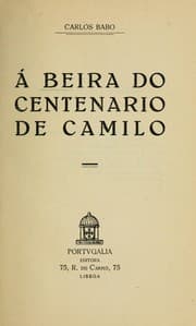 Tapa de Á beira do centenario de Camilo