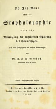 Tapa de Über die Staphyloraphie oder die Vereinigung der angebornen Spaltung des Saumensegels